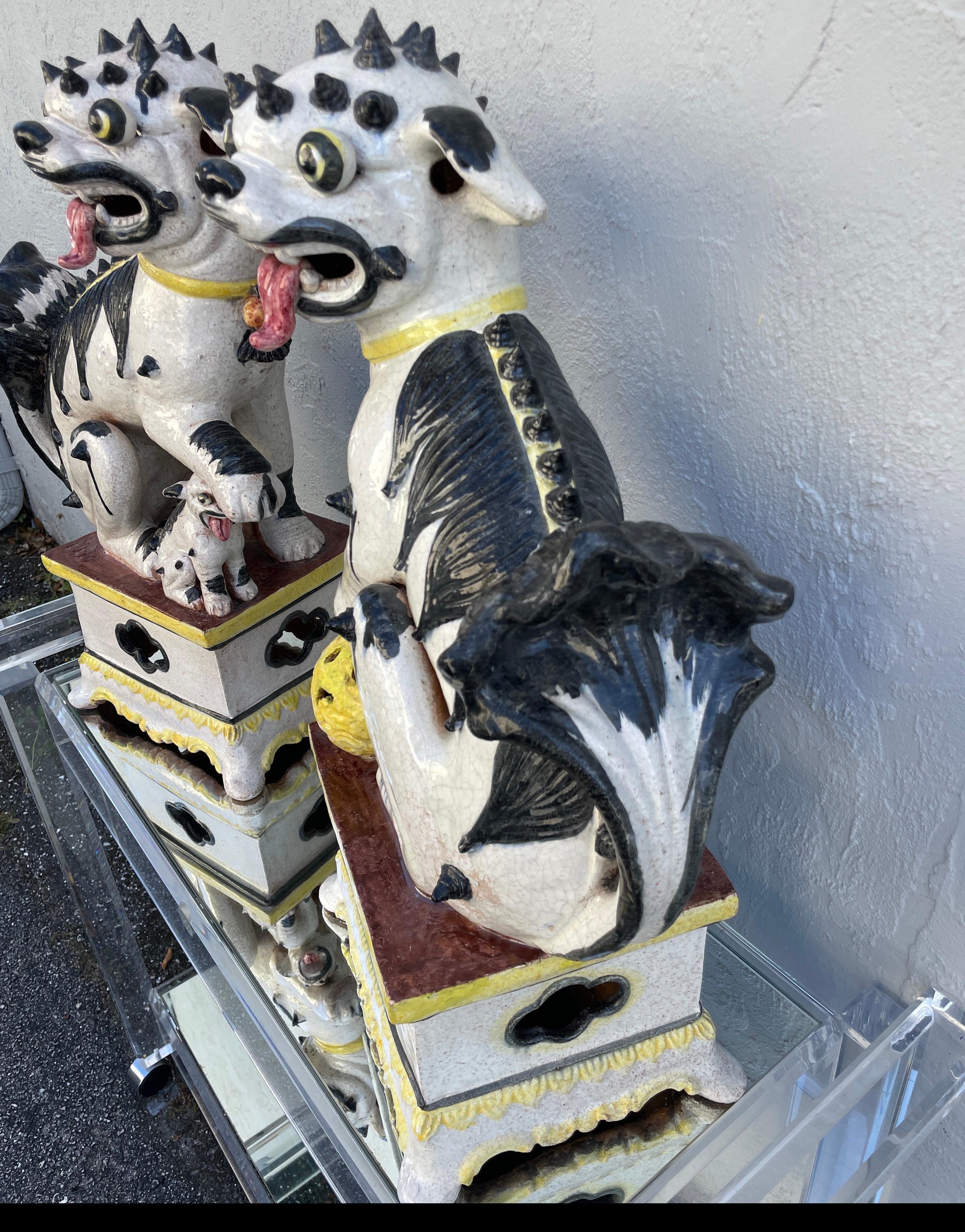 Large Scale Rare Italian Mid-Century Foo Dogs For Sale 2