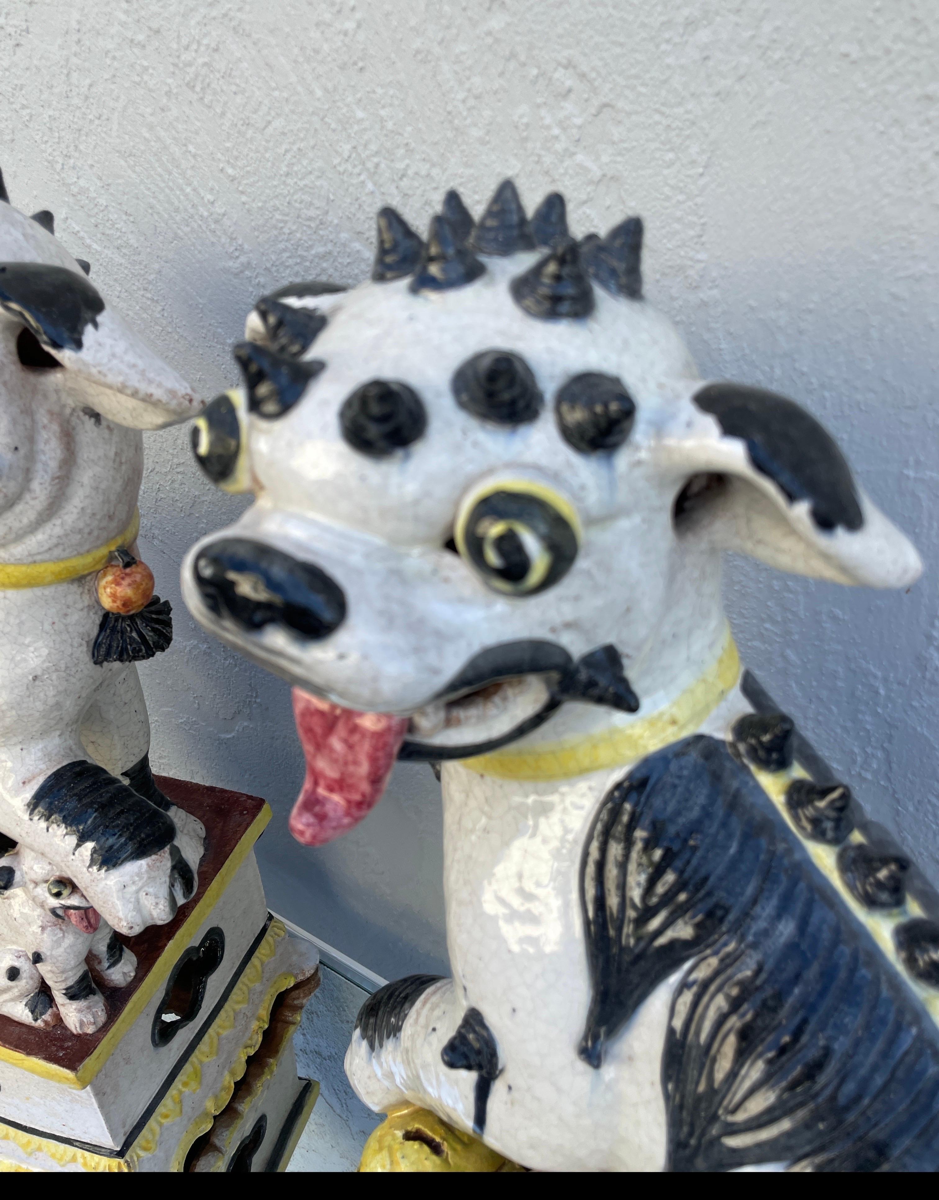 Large Scale Rare Italian Mid-Century Foo Dogs For Sale 3