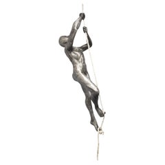 Hombre trepador de cuerda a gran escala de Phillips Collection, Instalación