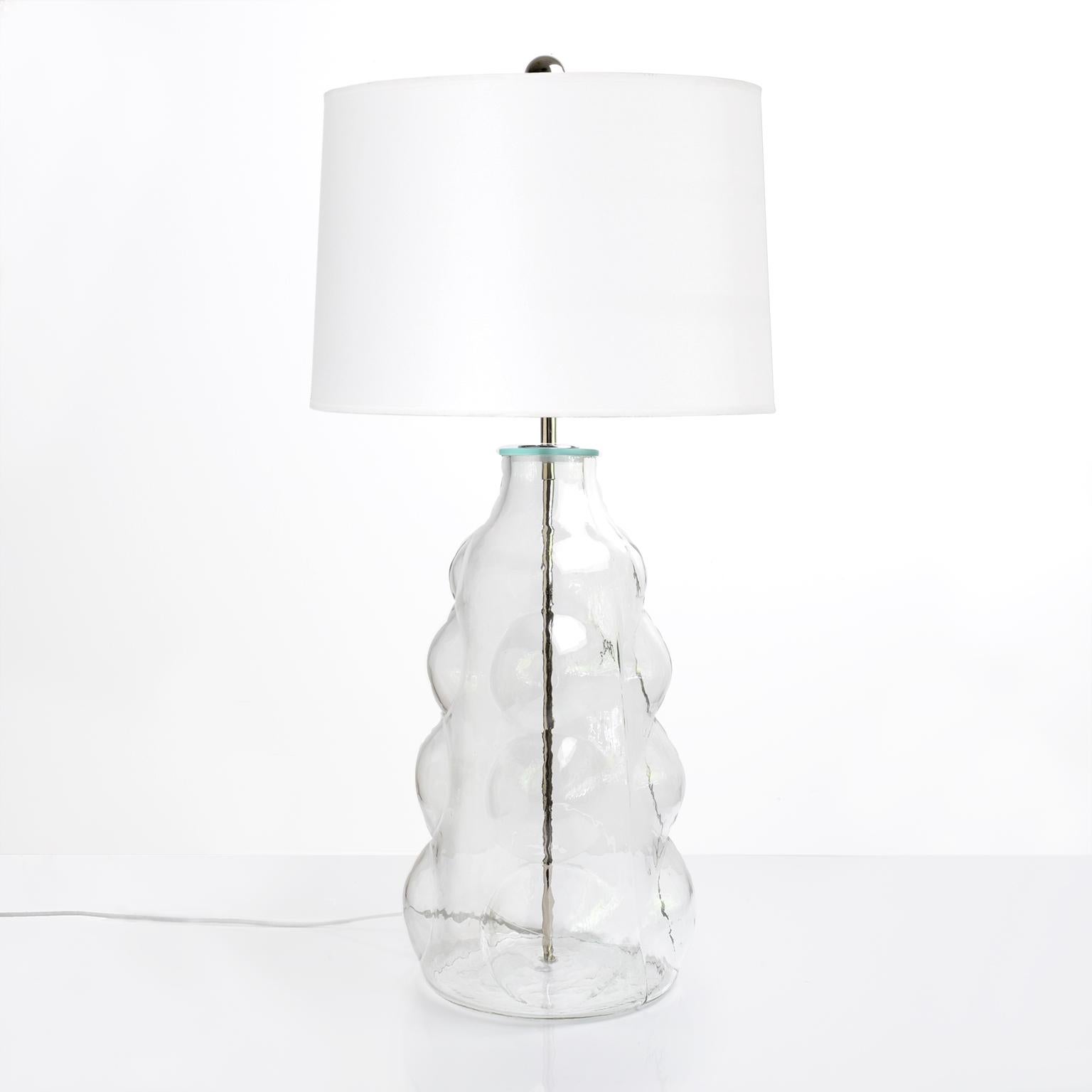 large glass lamps