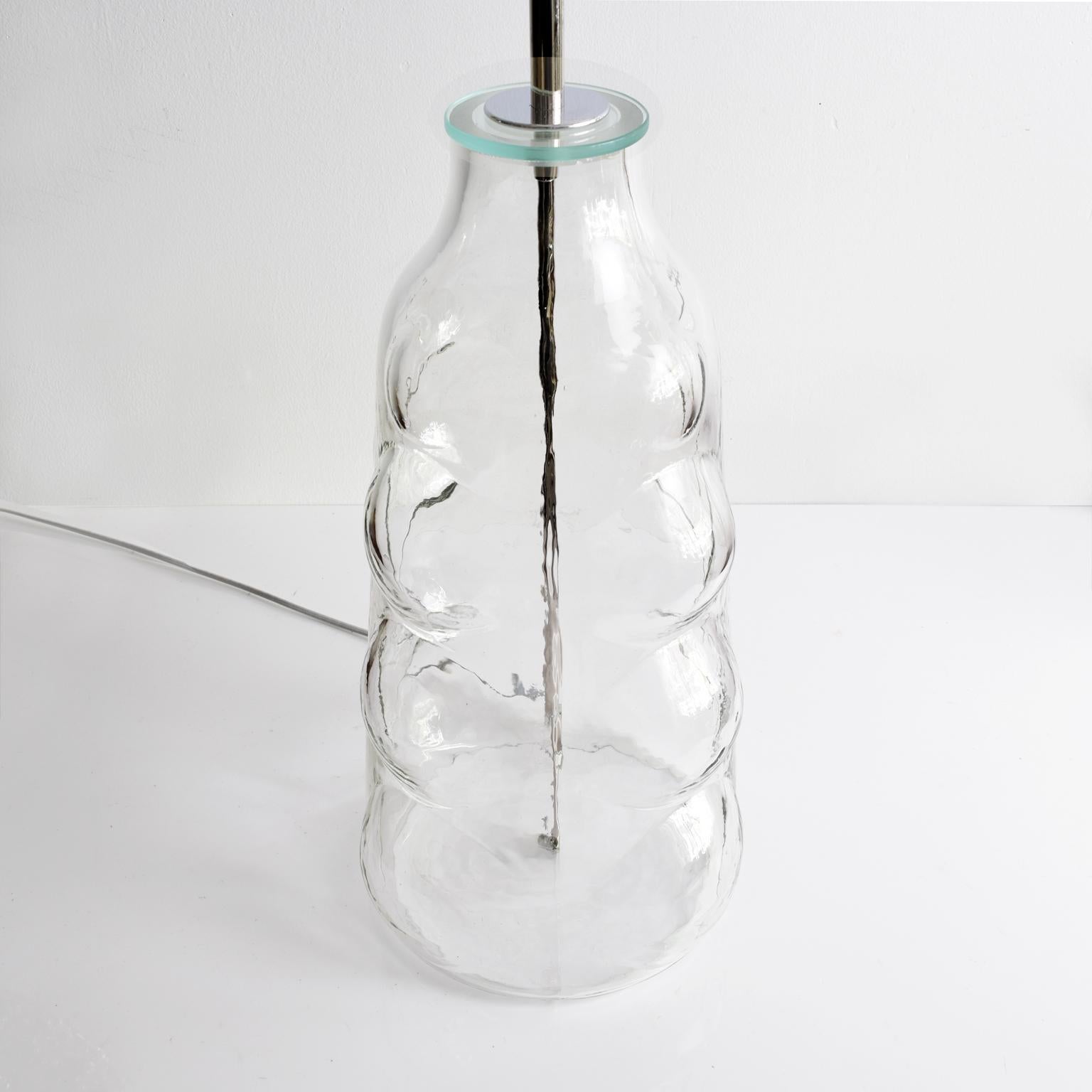 20th Century Large Scale Scandinavian Modern Clear Glass Lamp by Flygsfors, Sweden