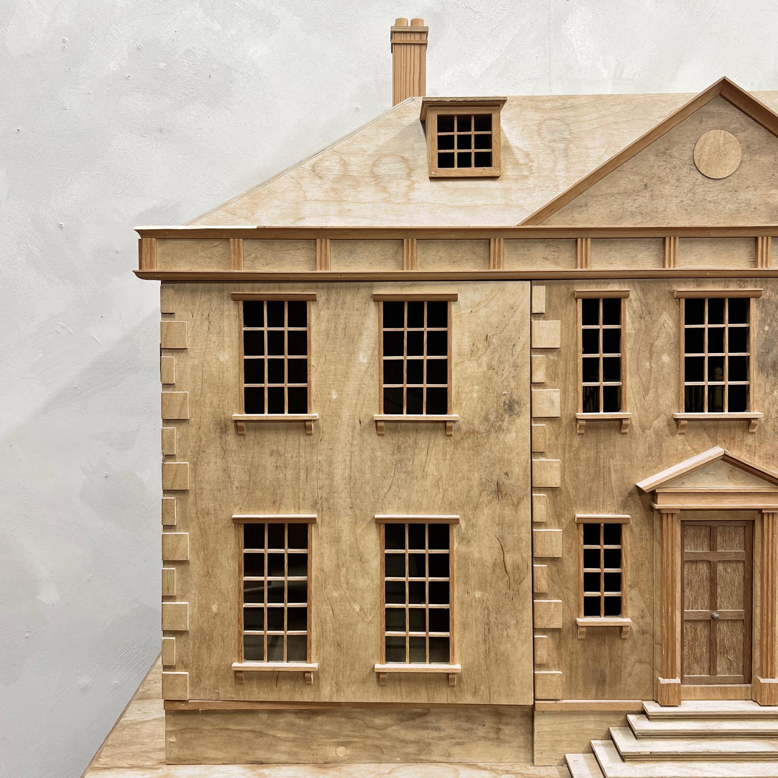 Hand-Crafted Large Scale, Scratch Built Wooden Georgian House