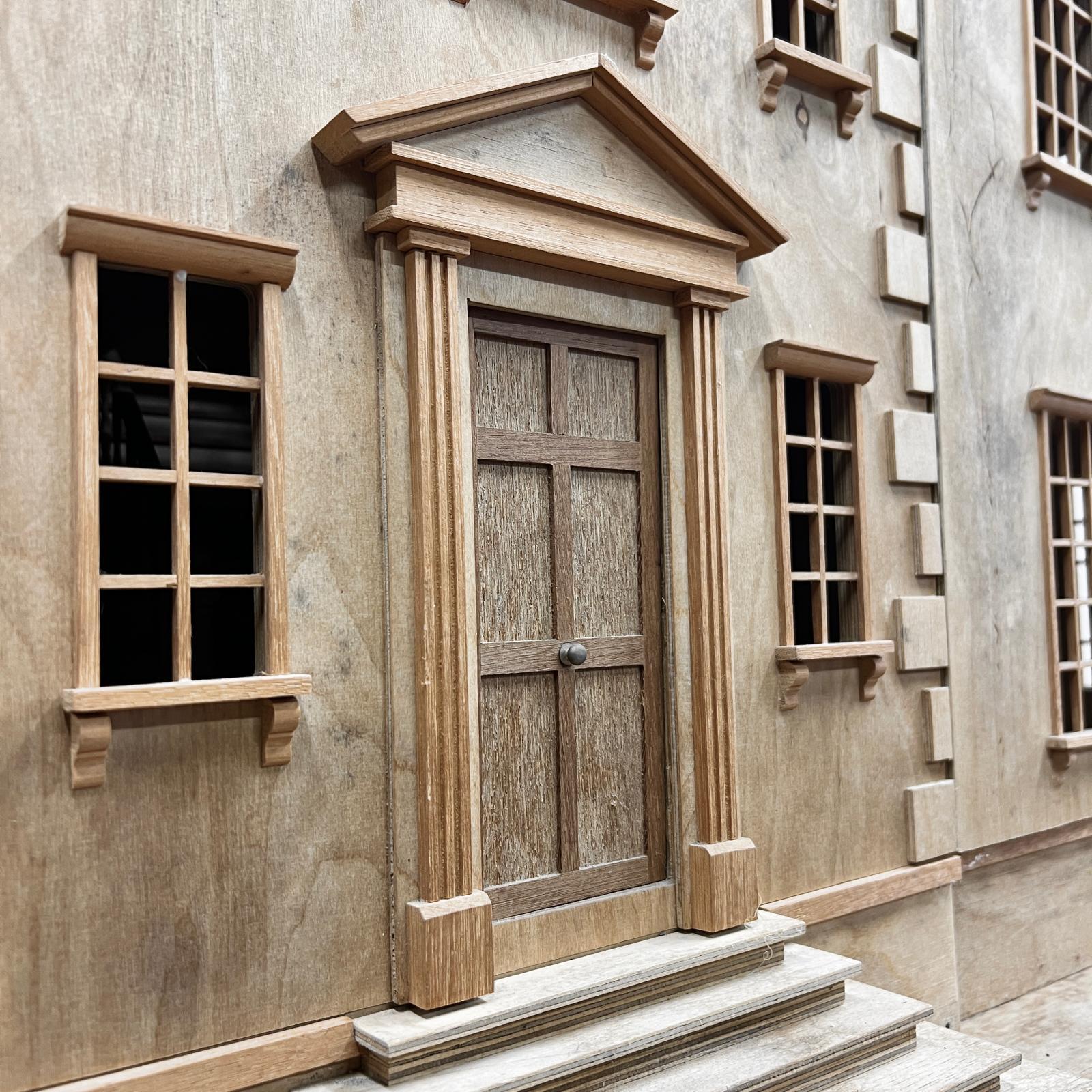20th Century Large Scale, Scratch Built Wooden Georgian House