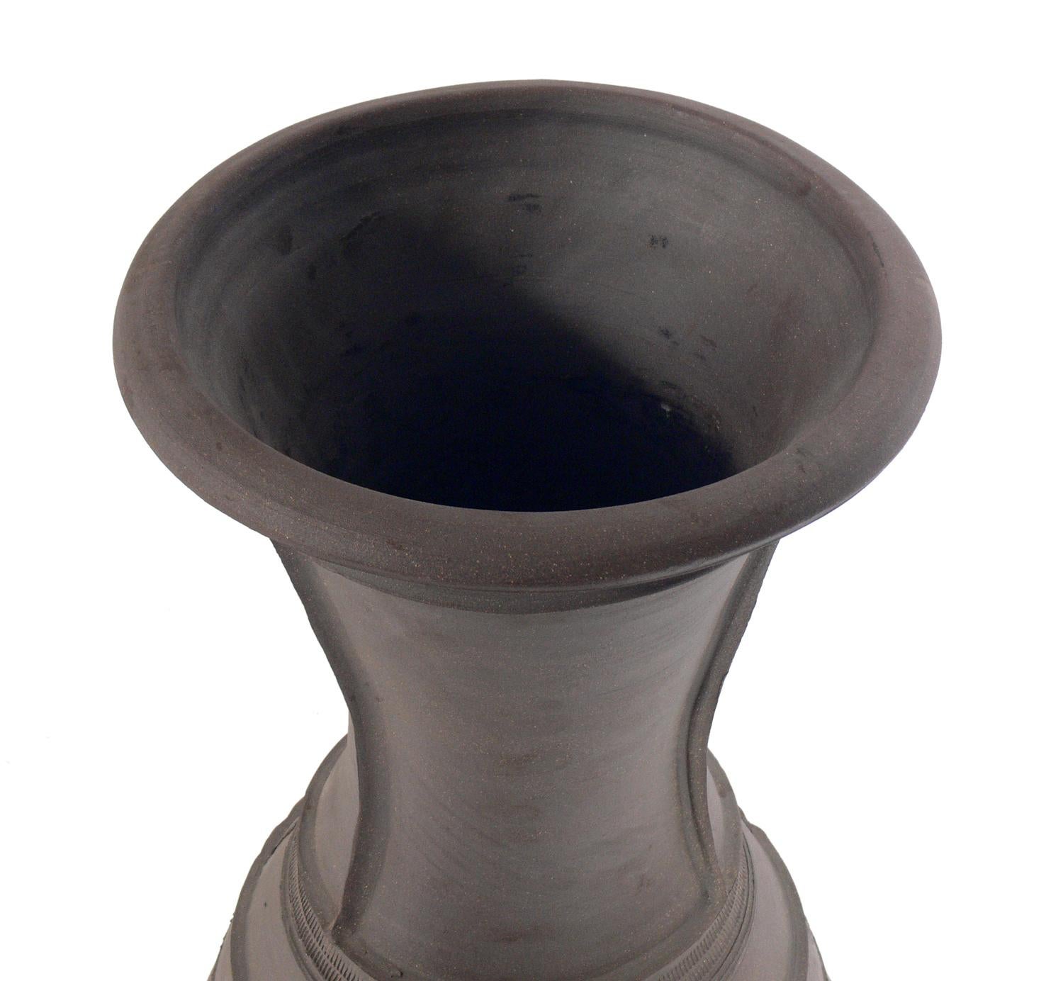 Mid-Century Modern Large Scale Sculptural Ceramic Vase For Sale
