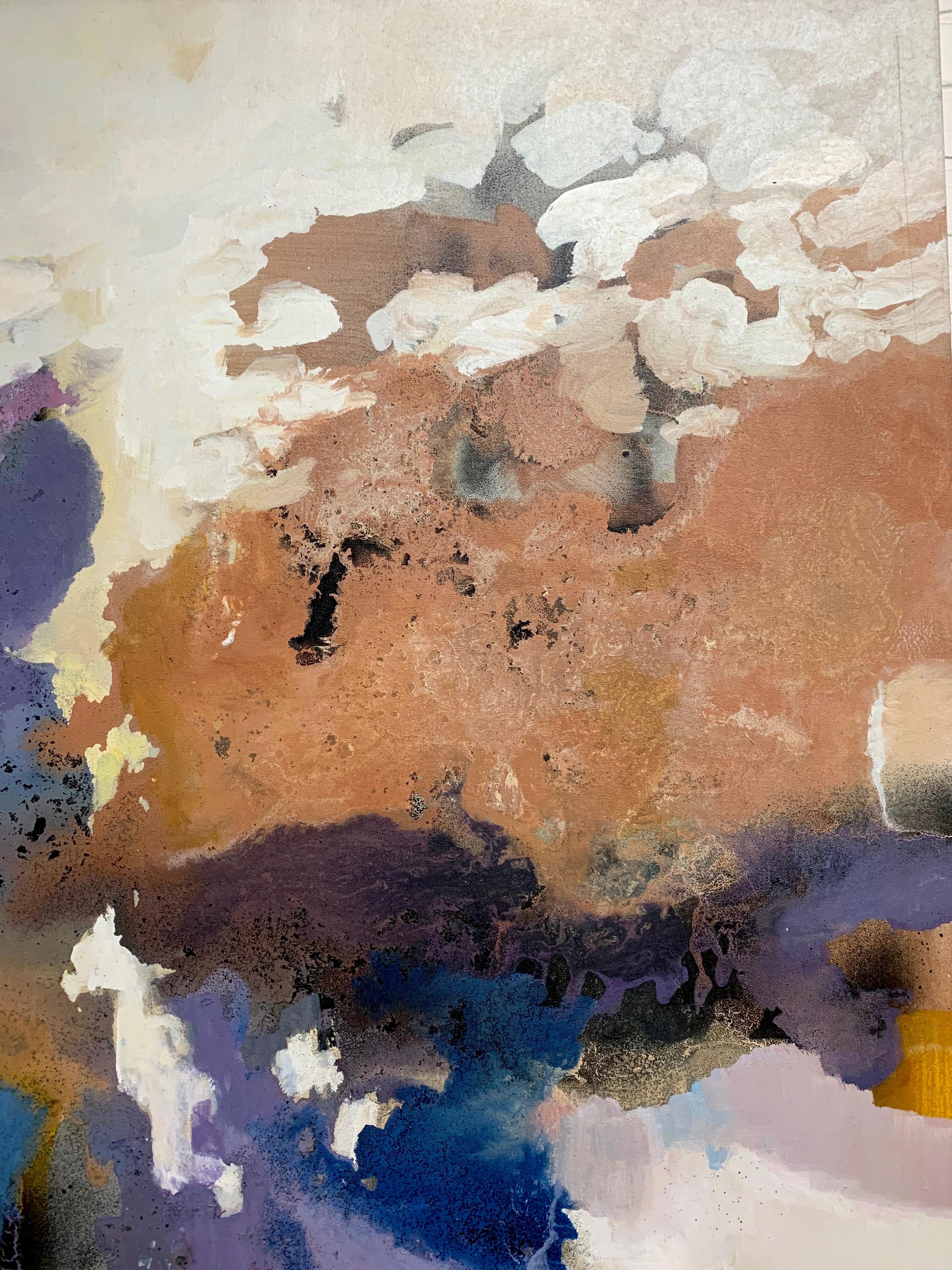 Large-Scale Signed Abstract Painting, 1970s 1