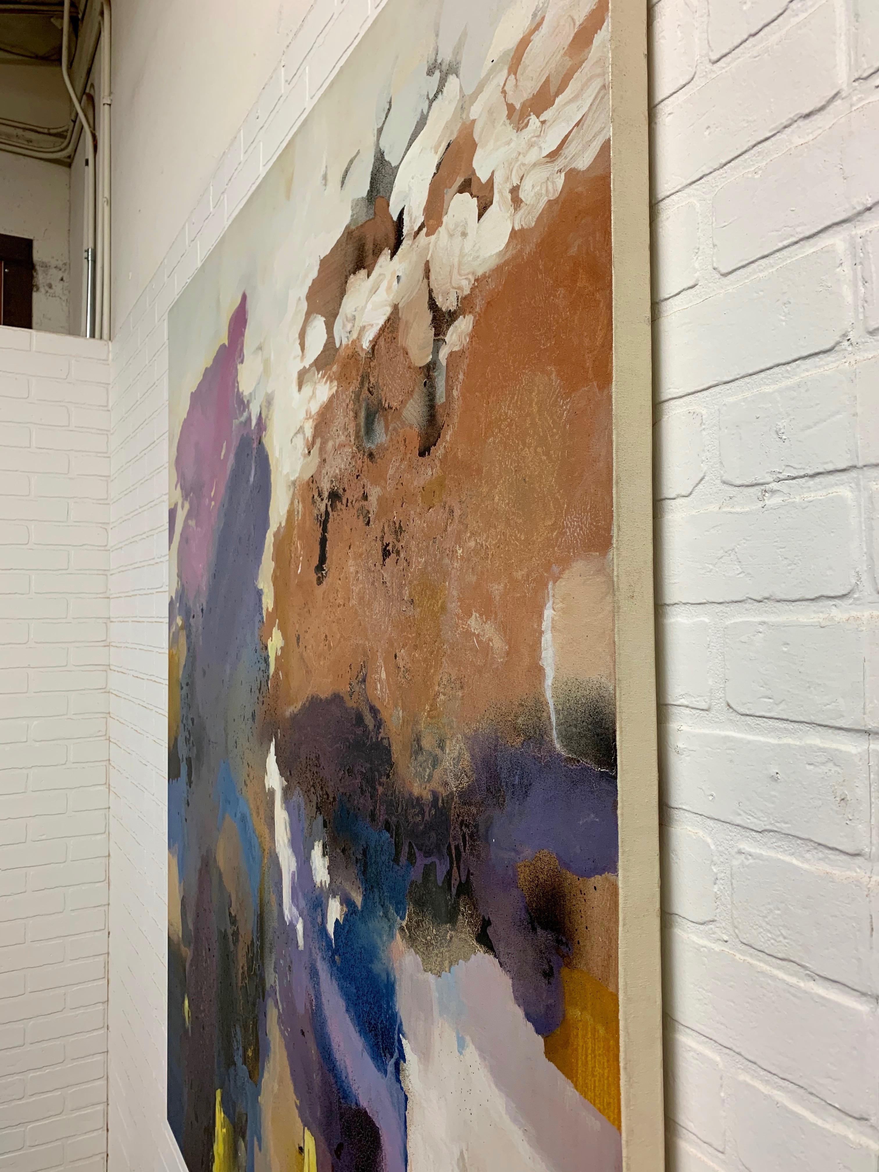 Large-Scale Signed Abstract Painting, 1970s 2