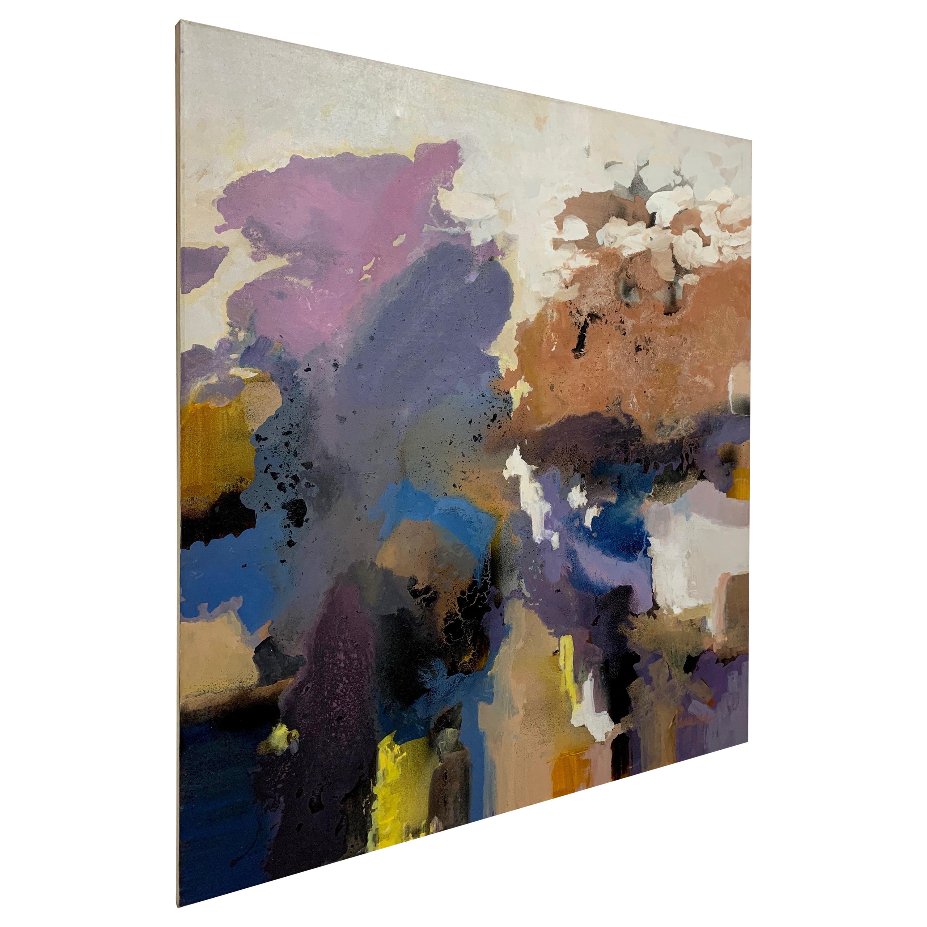 Large-Scale Signed Abstract Painting, 1970s