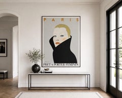 Large-Scale Signed “Paris – Prêt-à-Porter Féminin” Poster by Razzia, France