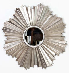 Großer silberner Starburst-Spiegel