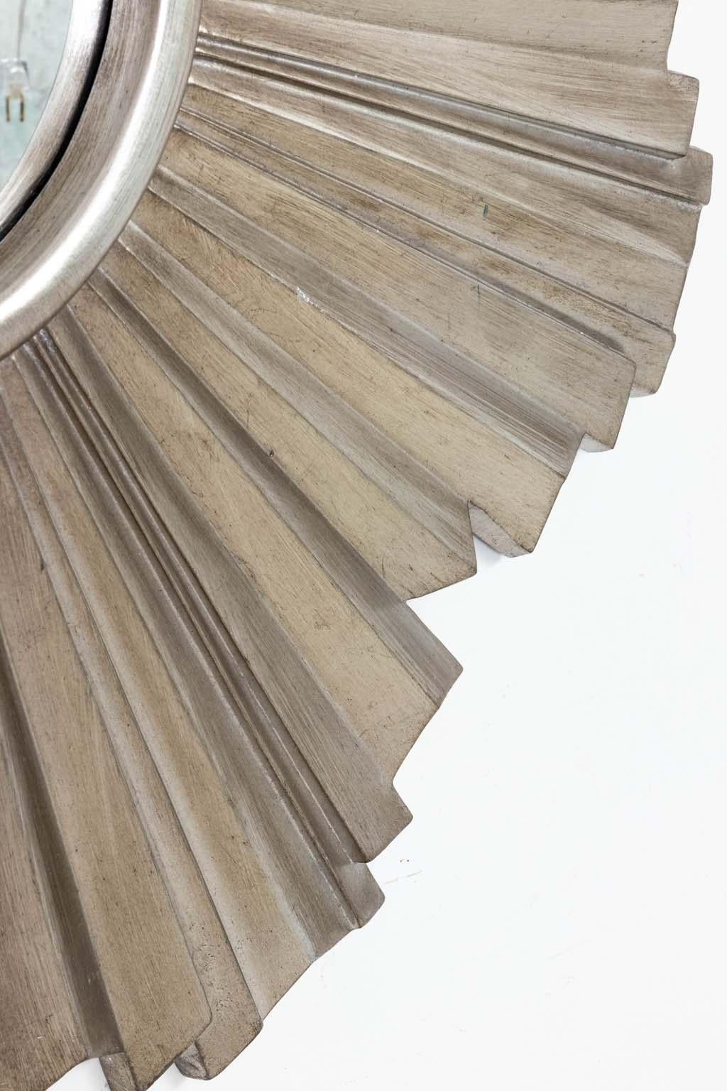 Fine XX secolo Specchio a stella d'argento di grandi dimensioni in vendita