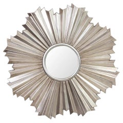 Large Scale Silver Starburst Mirror