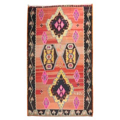 Kilim turc à grande échelle de petite taille daté de 1971