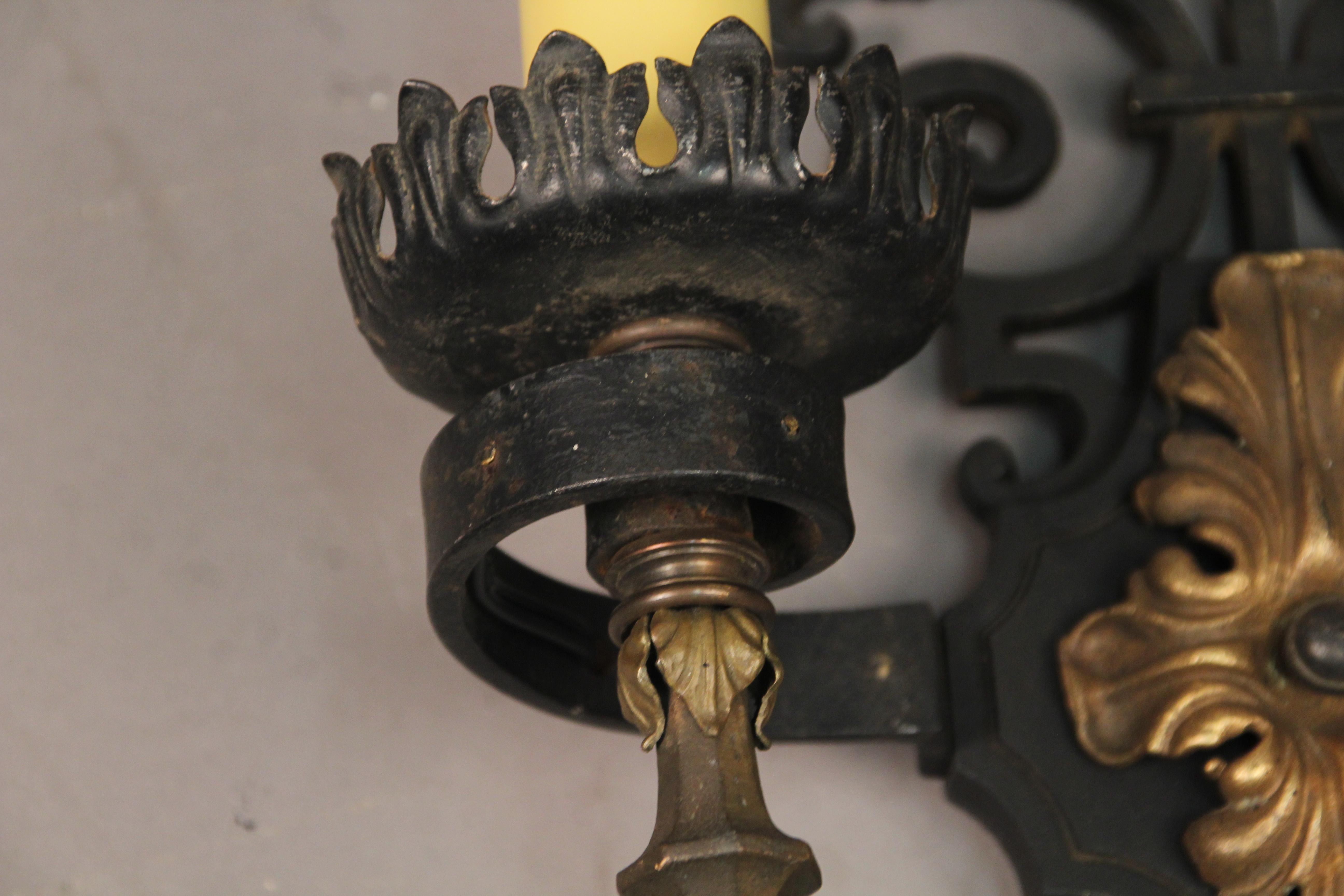 Spanish Colonial Large Scale Spanish Revival Double Sconces