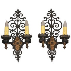 Large Scale Spanish Revival Double Sconces