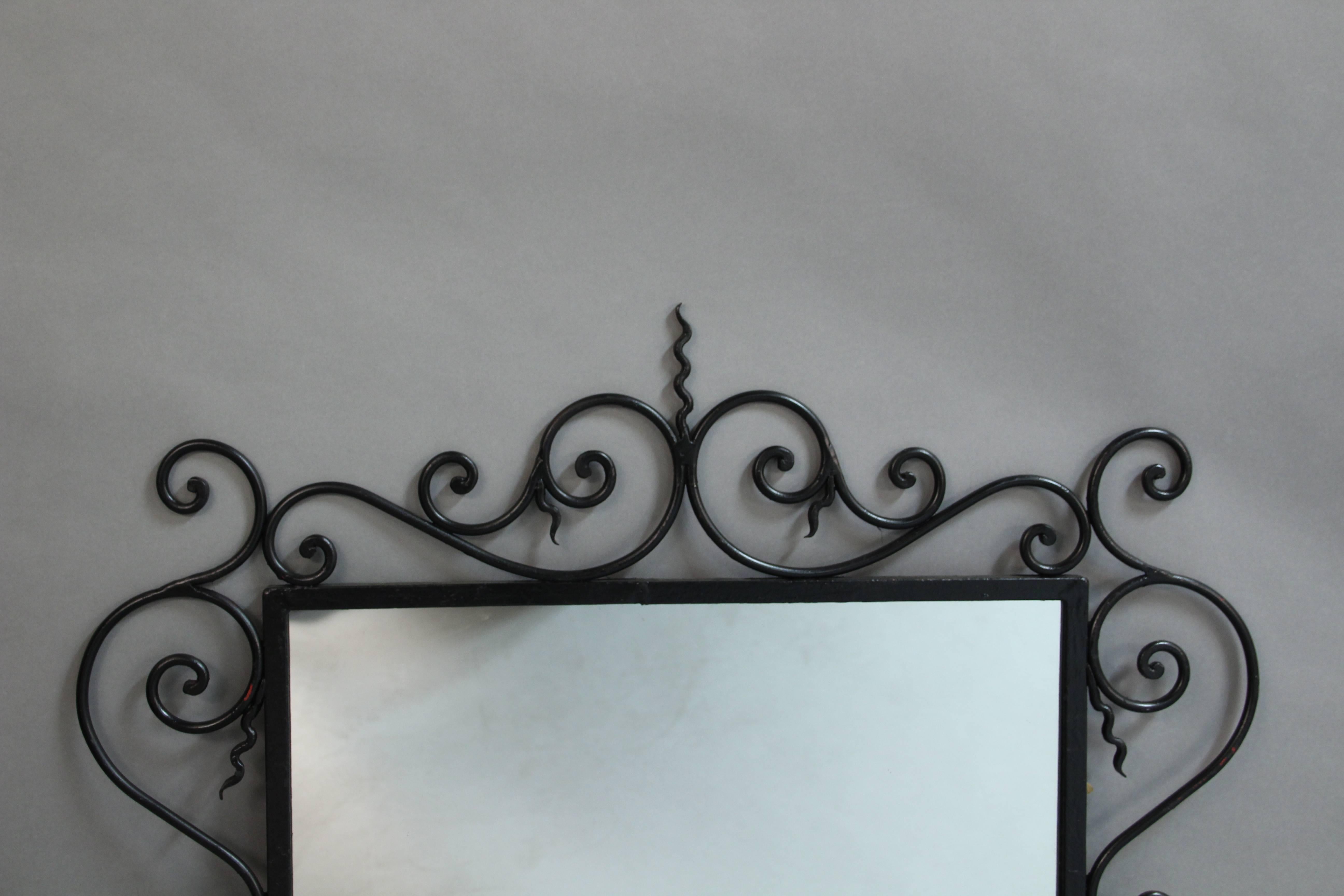 Spanish Colonial Large Scale Spanish Revival Iron Mirror
