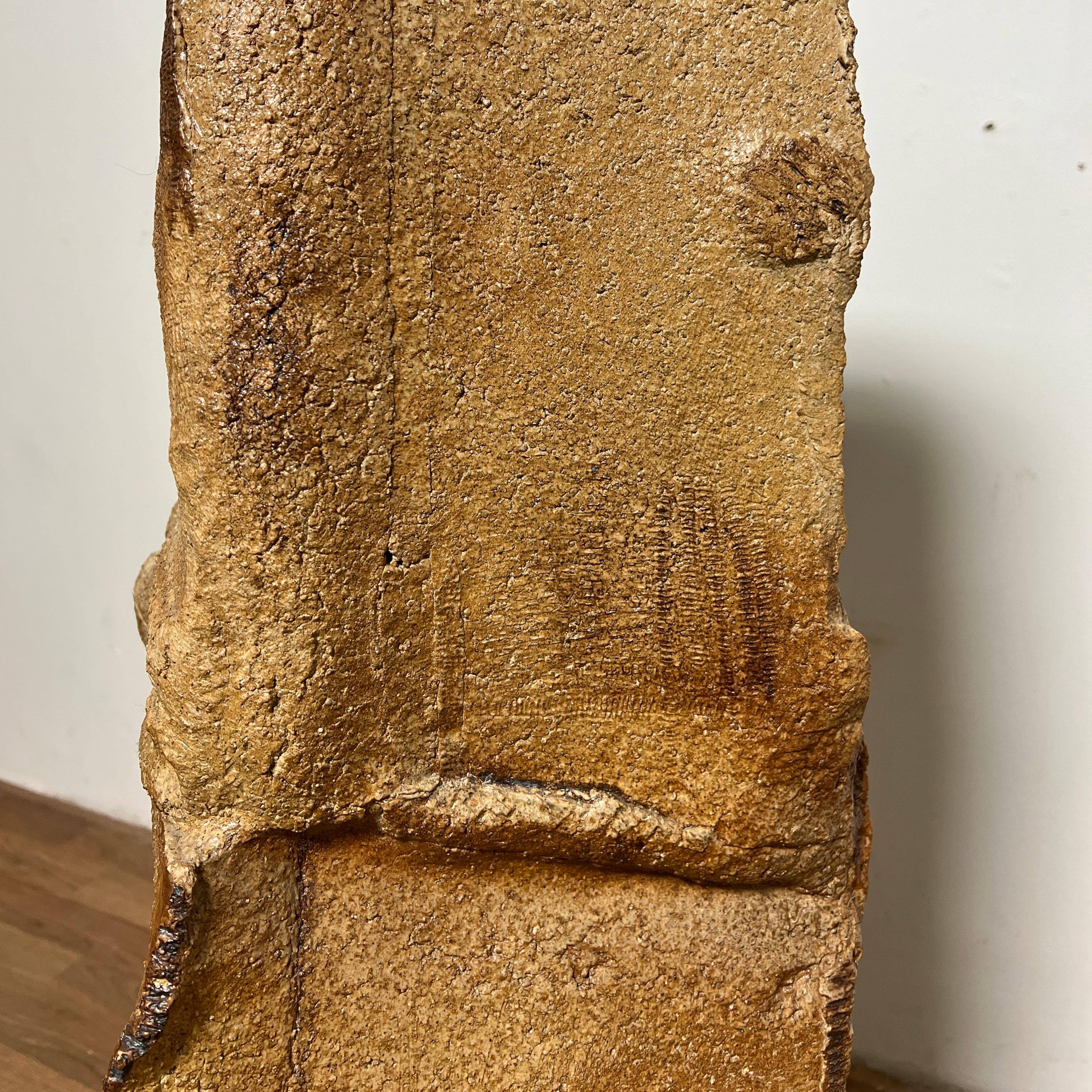 American Large Scale Stacked Stoneware Sculpture in the Manner of Peter Voulkos C. 1970s For Sale