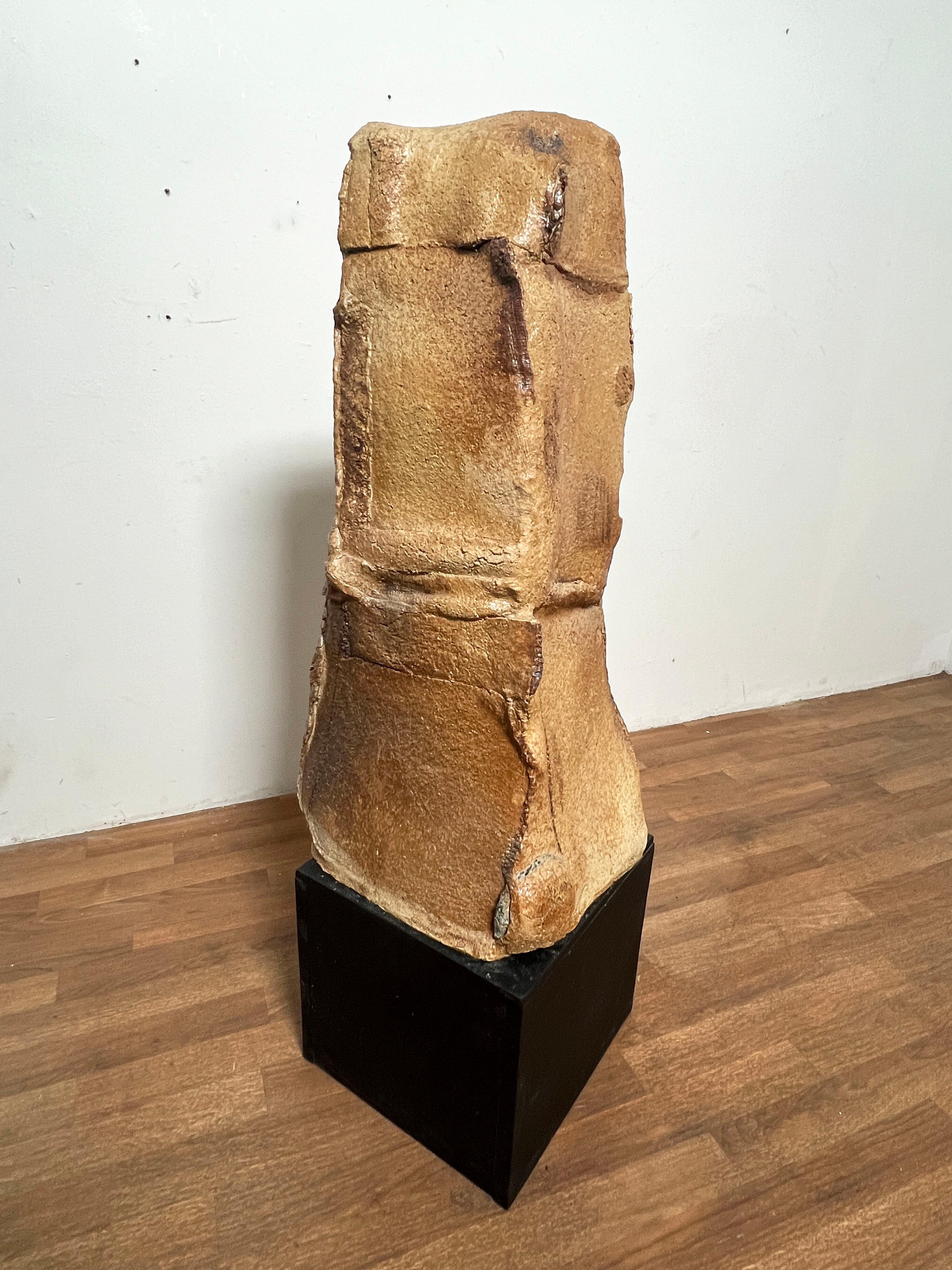 Late 20th Century Large Scale Stacked Stoneware Sculpture in the Manner of Peter Voulkos C. 1970s For Sale