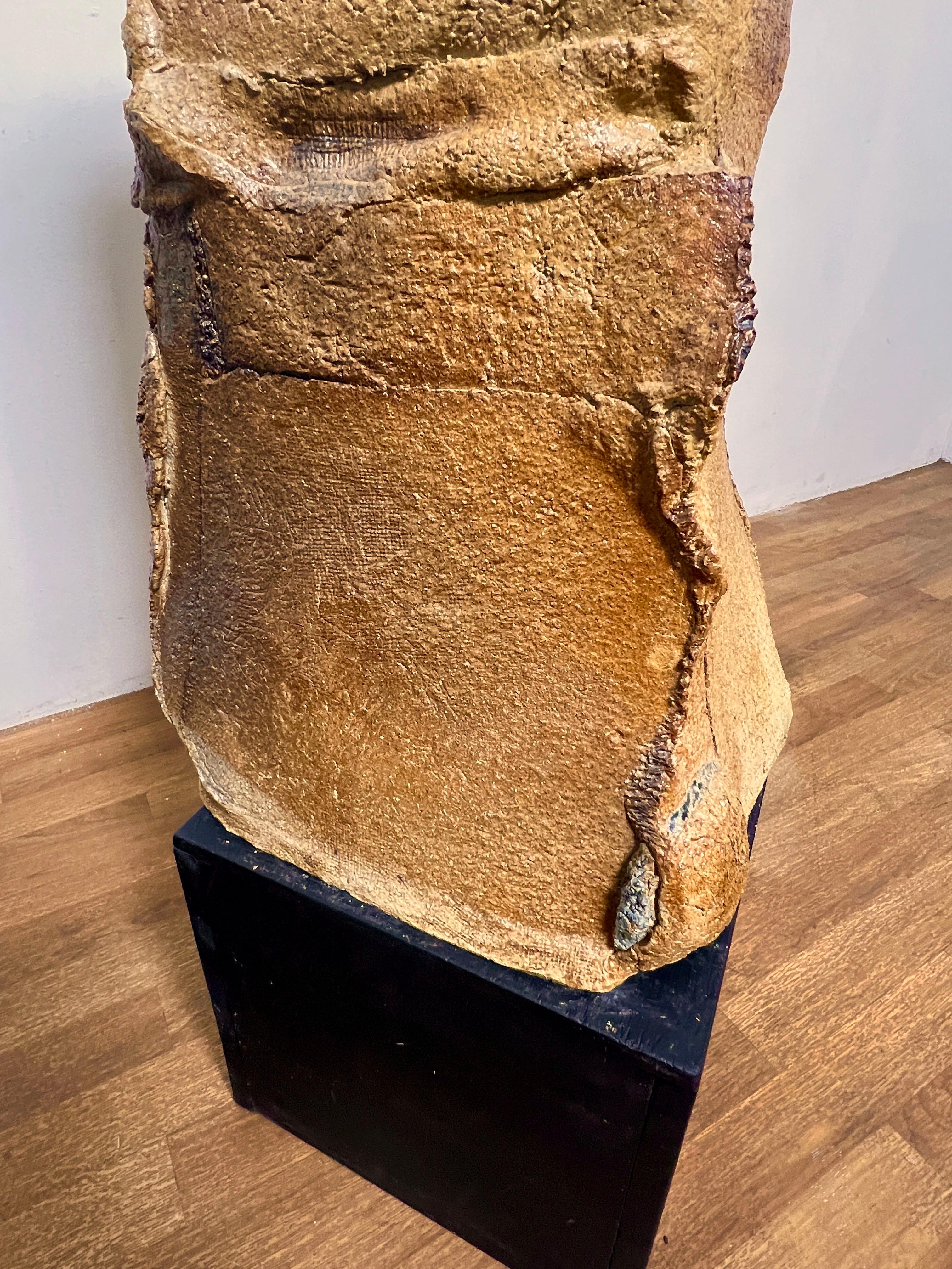 Large Scale Stacked Stoneware Sculpture in the Manner of Peter Voulkos C. 1970s 1