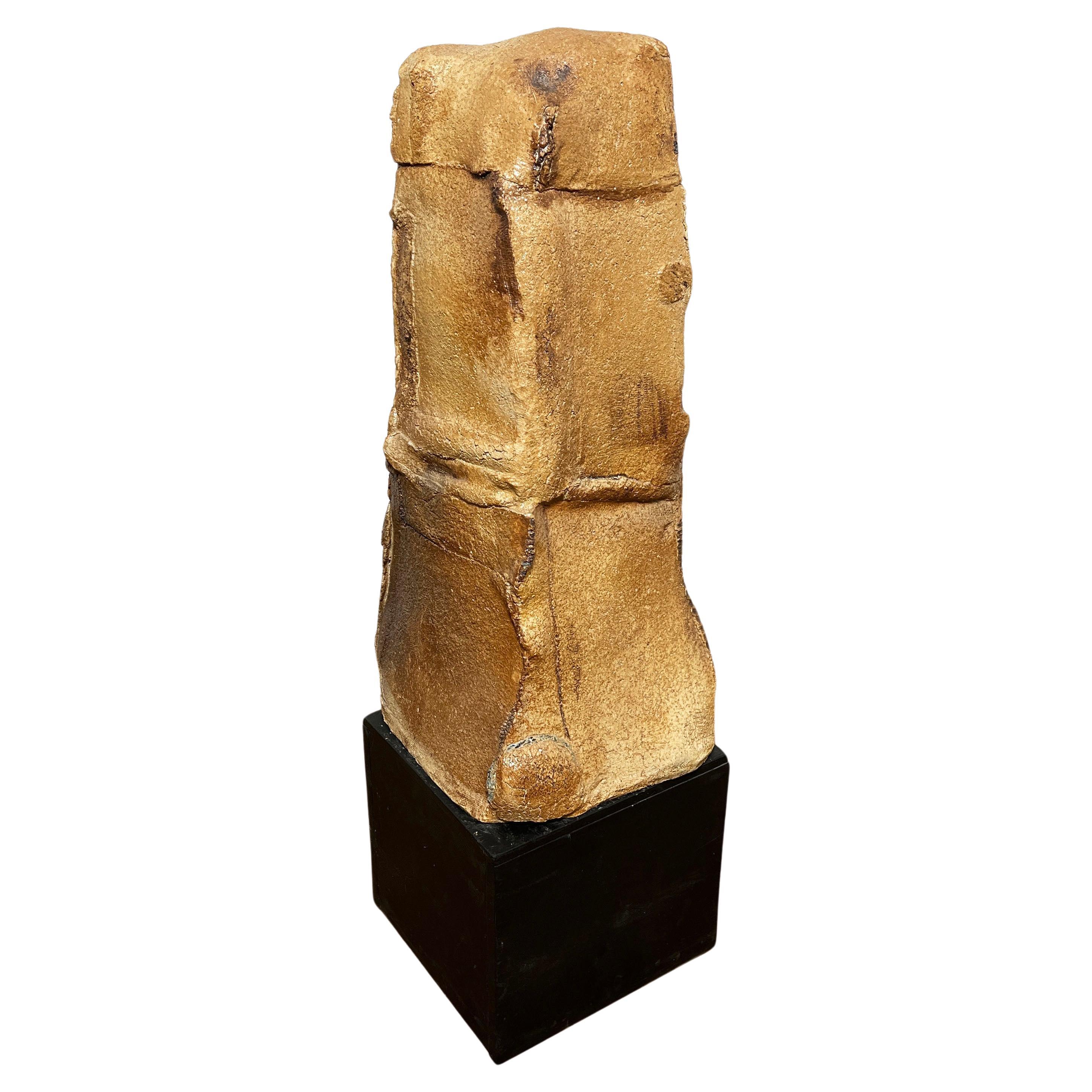 Sculpture en grès empilé à grande échelle à la manière de Peter Voulkos C. 1970