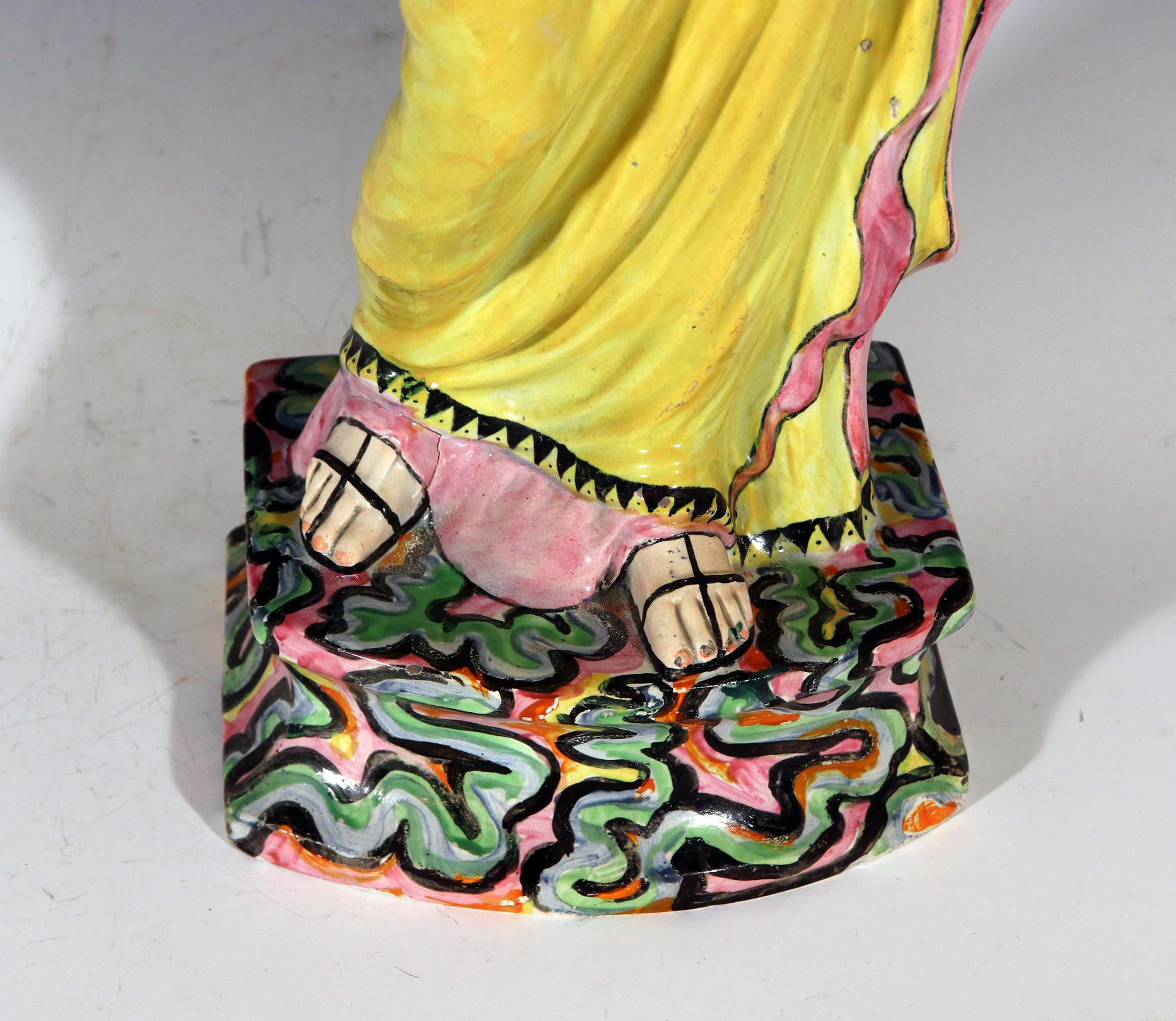  Grande figurine de céramique Staffordshire en céramique perlée  ou abondance en vente 4