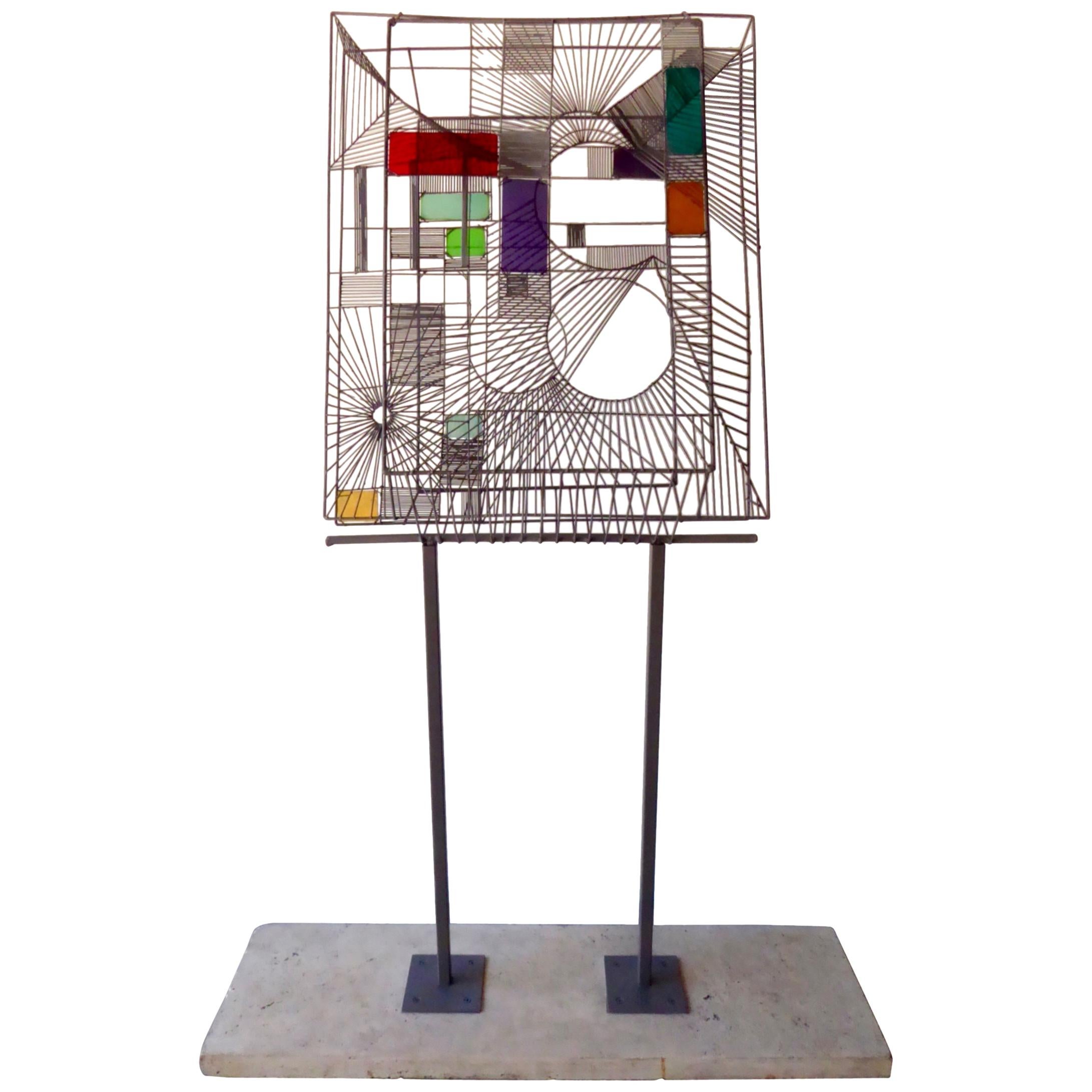 Large Scale Standing Floor Sculpture circa 1960s in the Style of Joseph Burlini For Sale