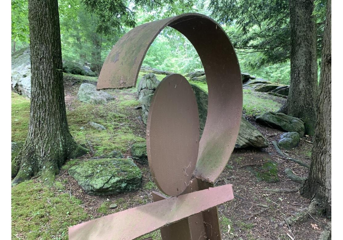 American Large Scale Steel Geometric Garden Sculpture