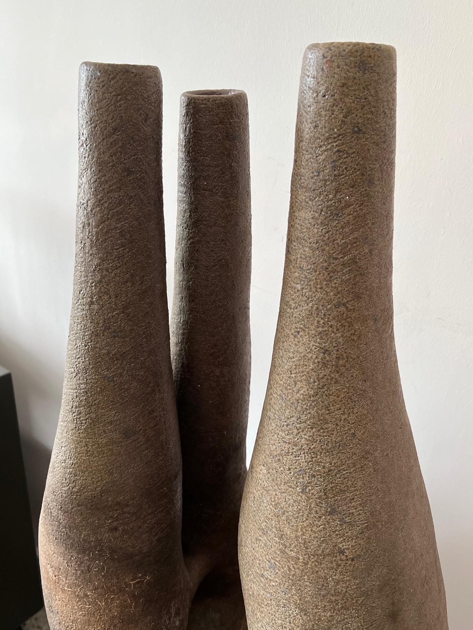 Mid-Century Modern Large Scale Stoneware Vessel By Ildiko De Balas For Sale