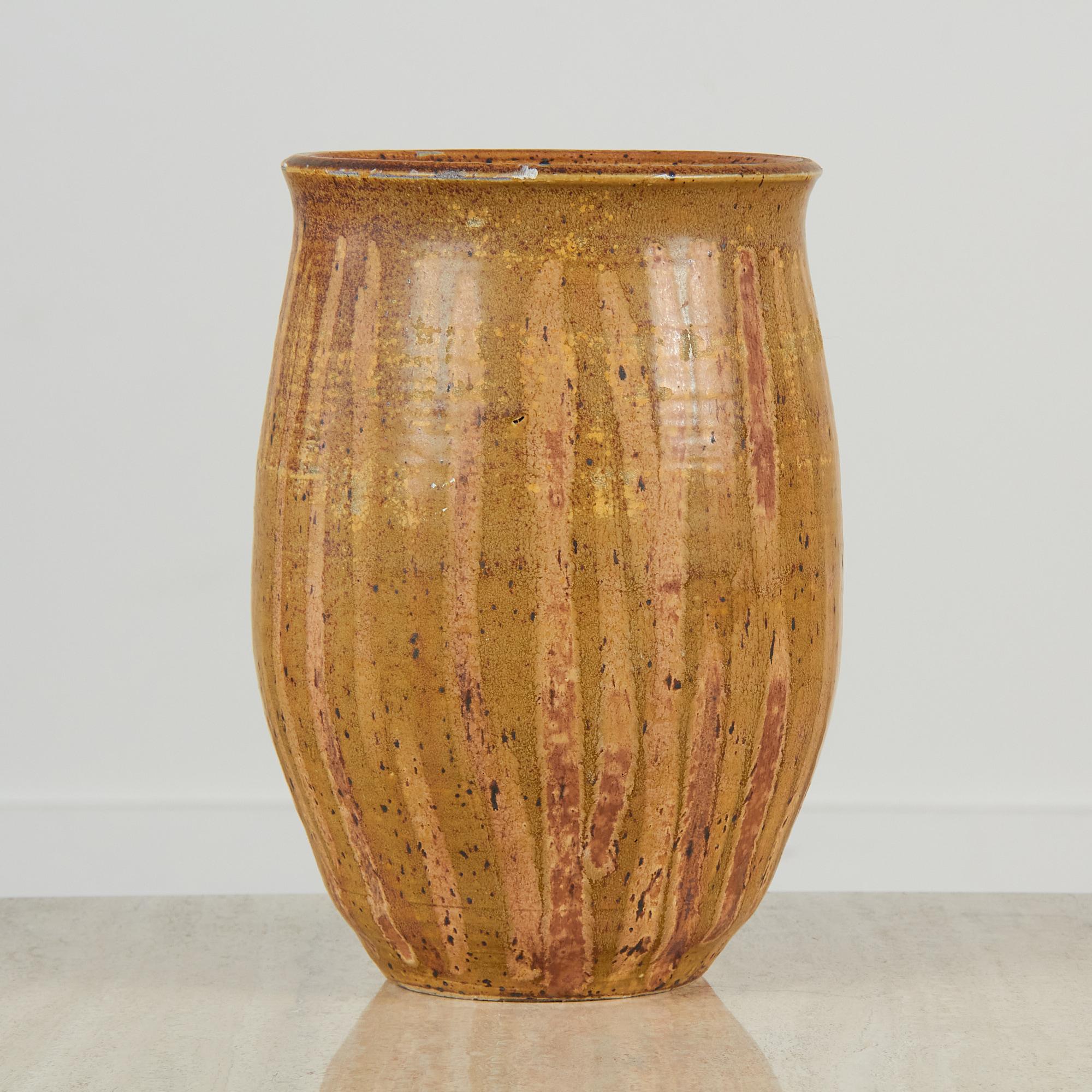 Mid-Century Modern Large Scale Studio Ceramic Pottery Vessel For Sale