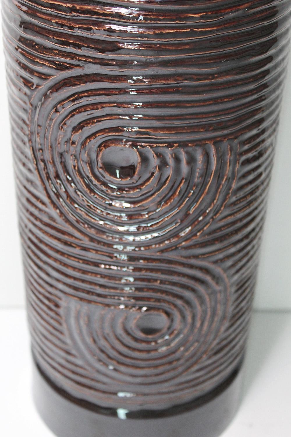 Large Scale Swedish Gustavsberg Stoneware Vase, Britt-Louise Sundell, circa 1965 In Good Condition In North Miami, FL
