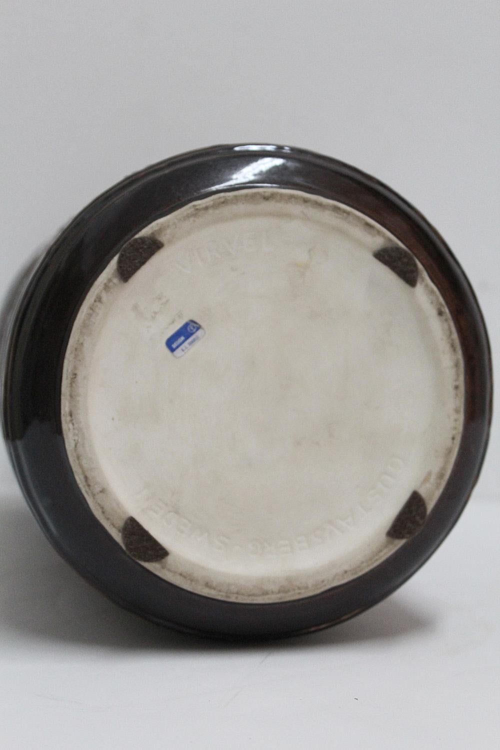 Large Scale Swedish Gustavsberg Stoneware Vase, Britt-Louise Sundell, circa 1965 1