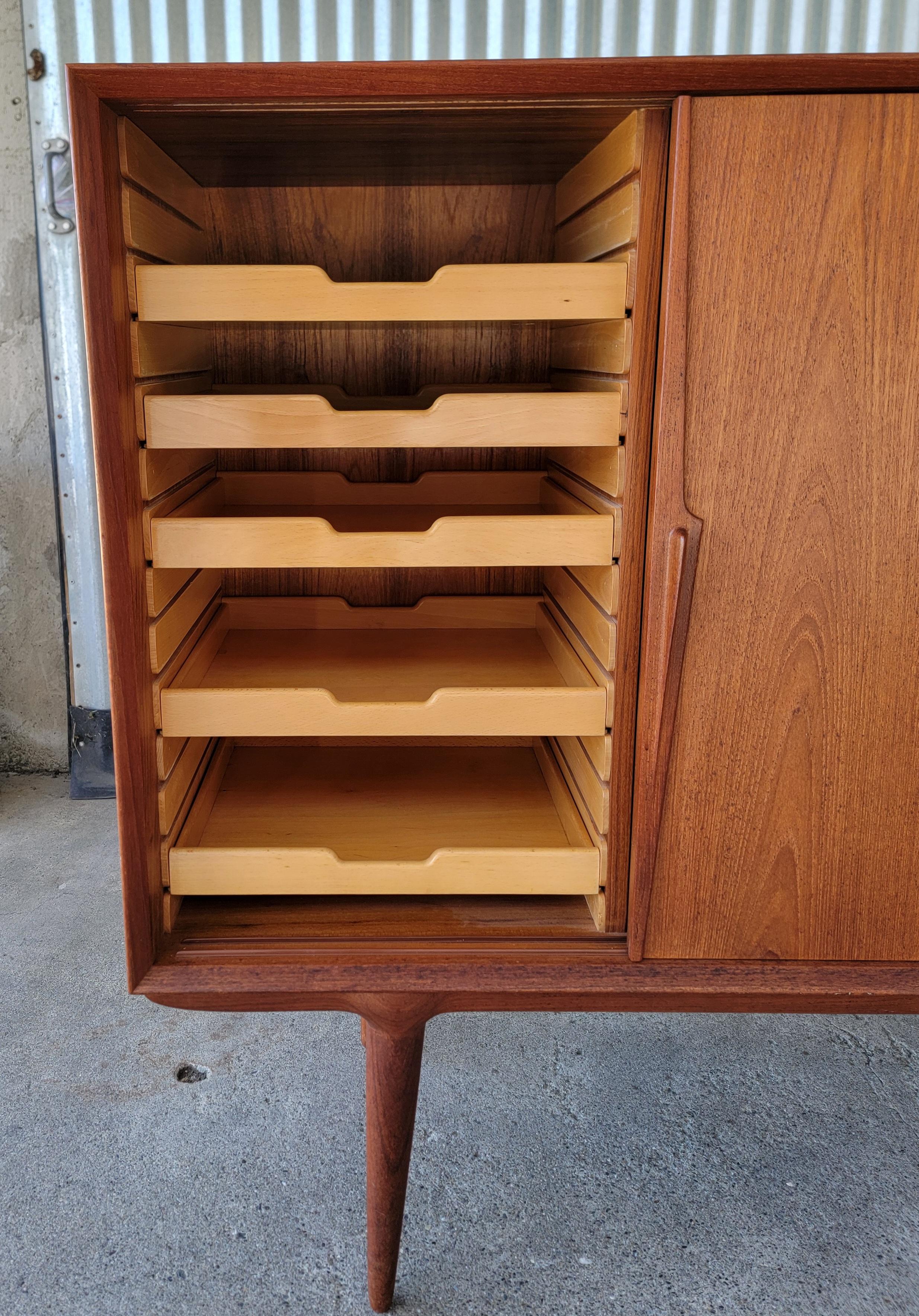 20th Century Large Scale Teak Danish Modern Credenza by Gunni Omann