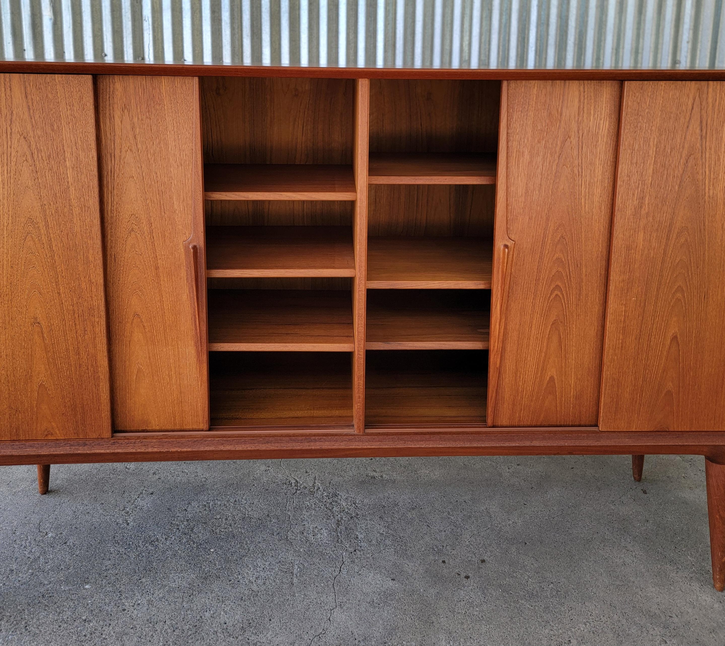Large Scale Teak Danish Modern Credenza by Gunni Omann 1