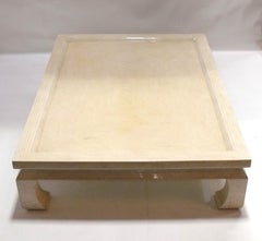 Large Scale Tessellated Bone Coffee Table in the Manner of Karl Springer