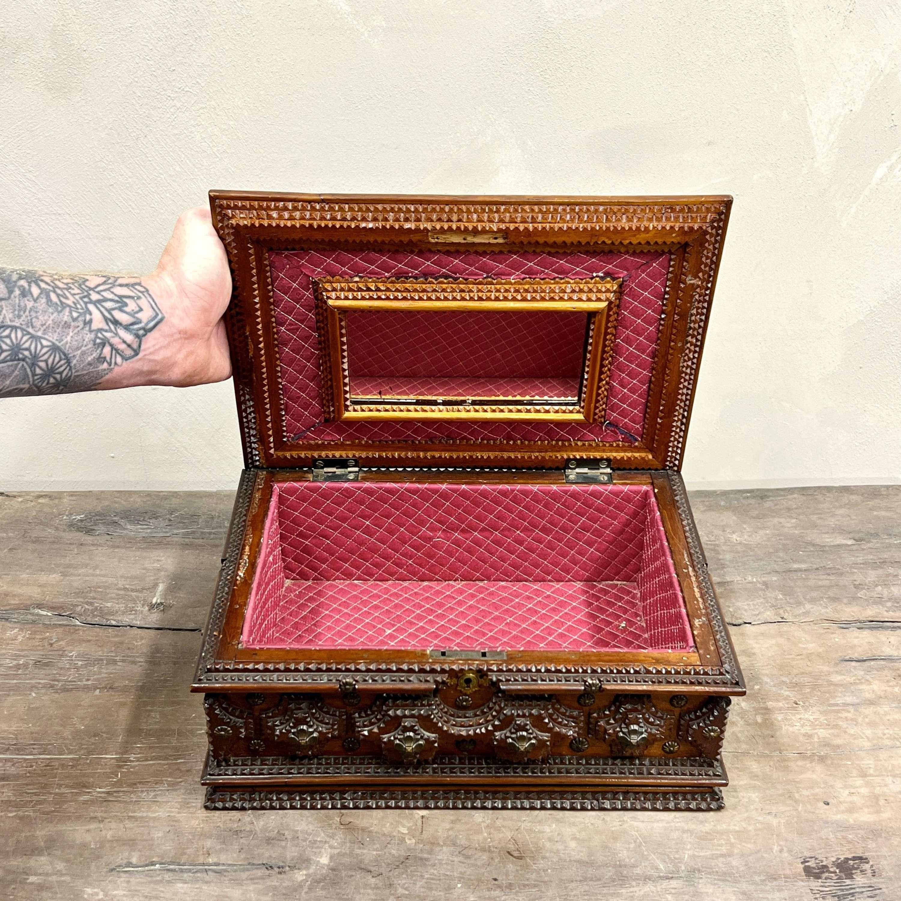 Large Scale Tramp Art Jewellery/Sewing Box 5