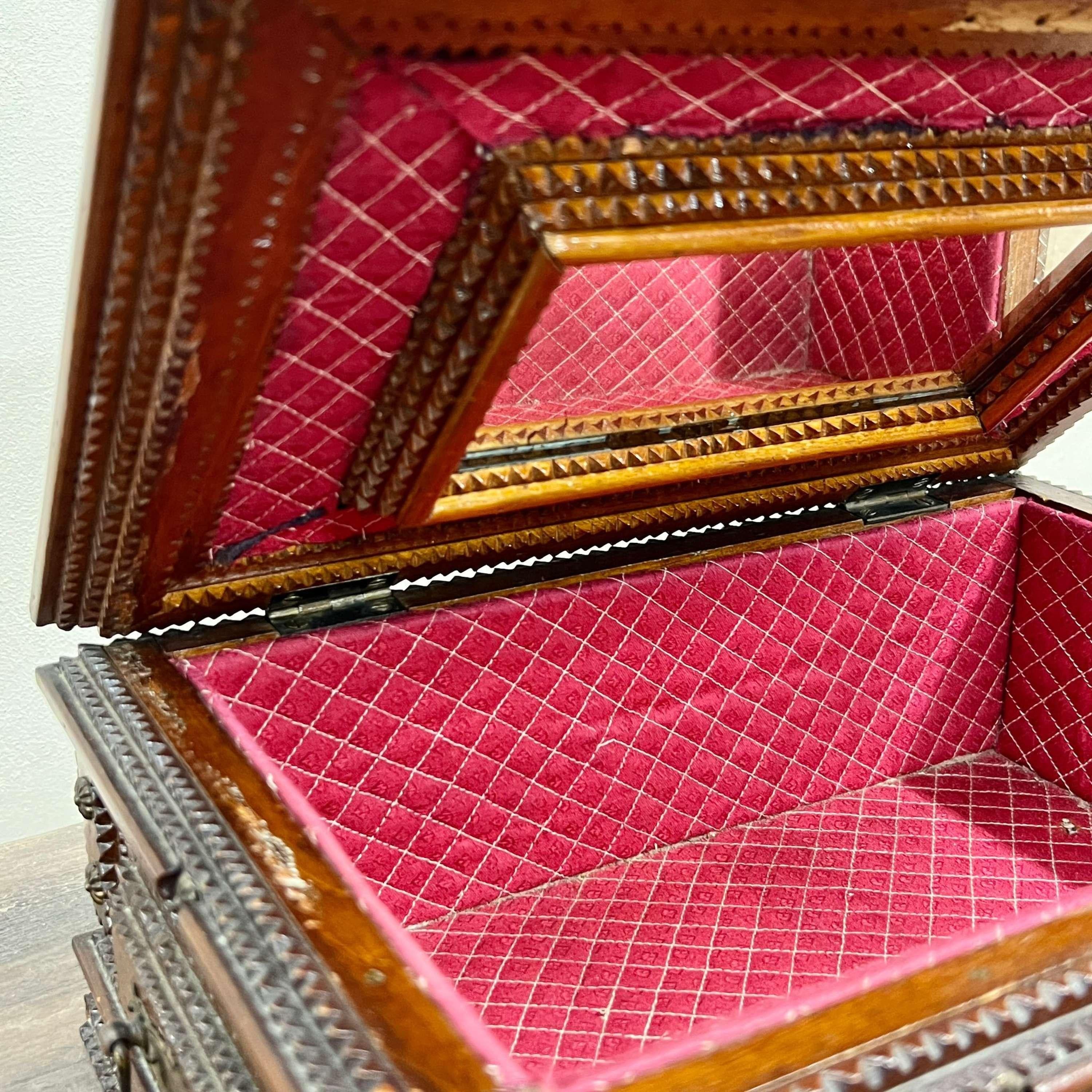 Large Scale Tramp Art Jewellery/Sewing Box 1