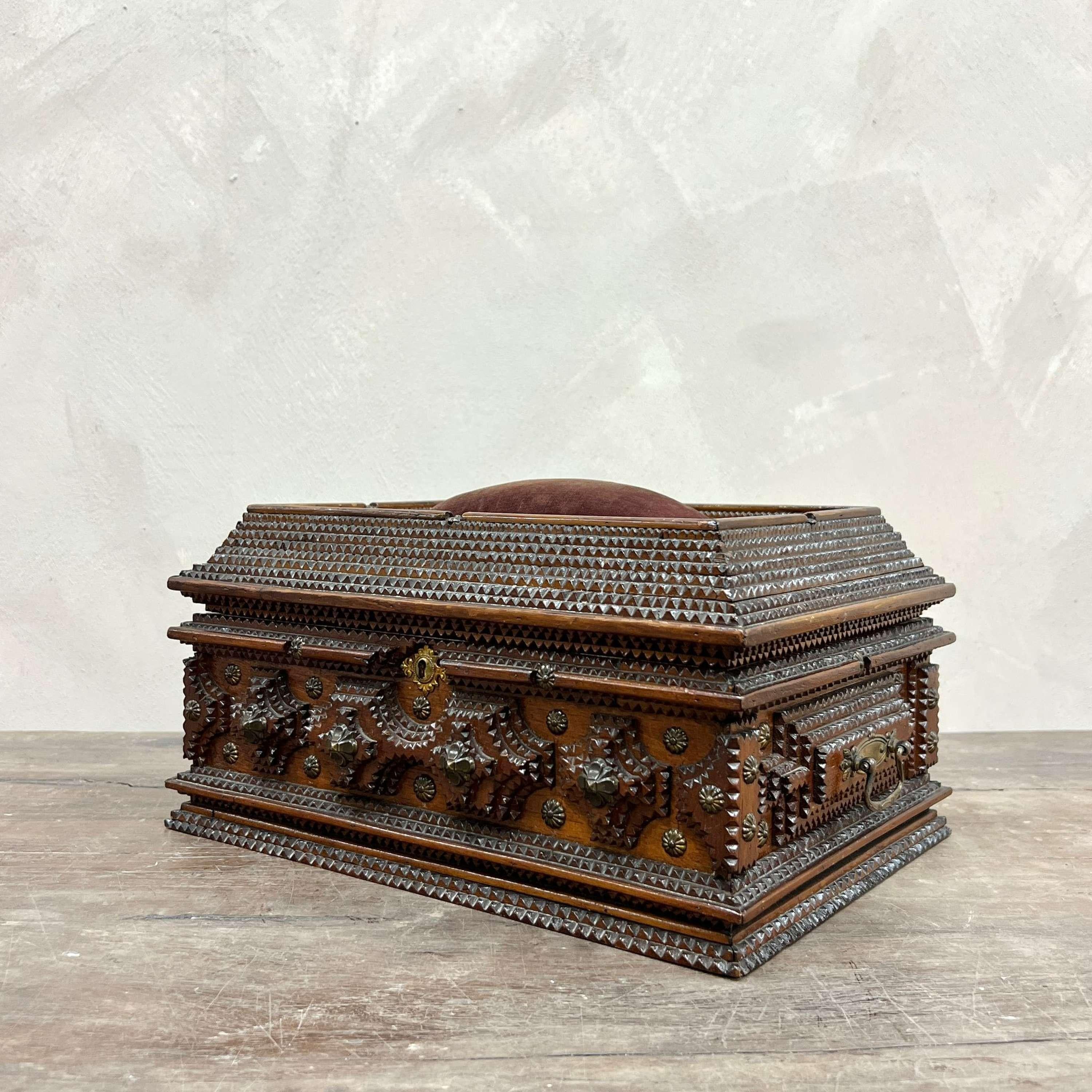 Large Scale Tramp Art Jewellery/Sewing Box 2