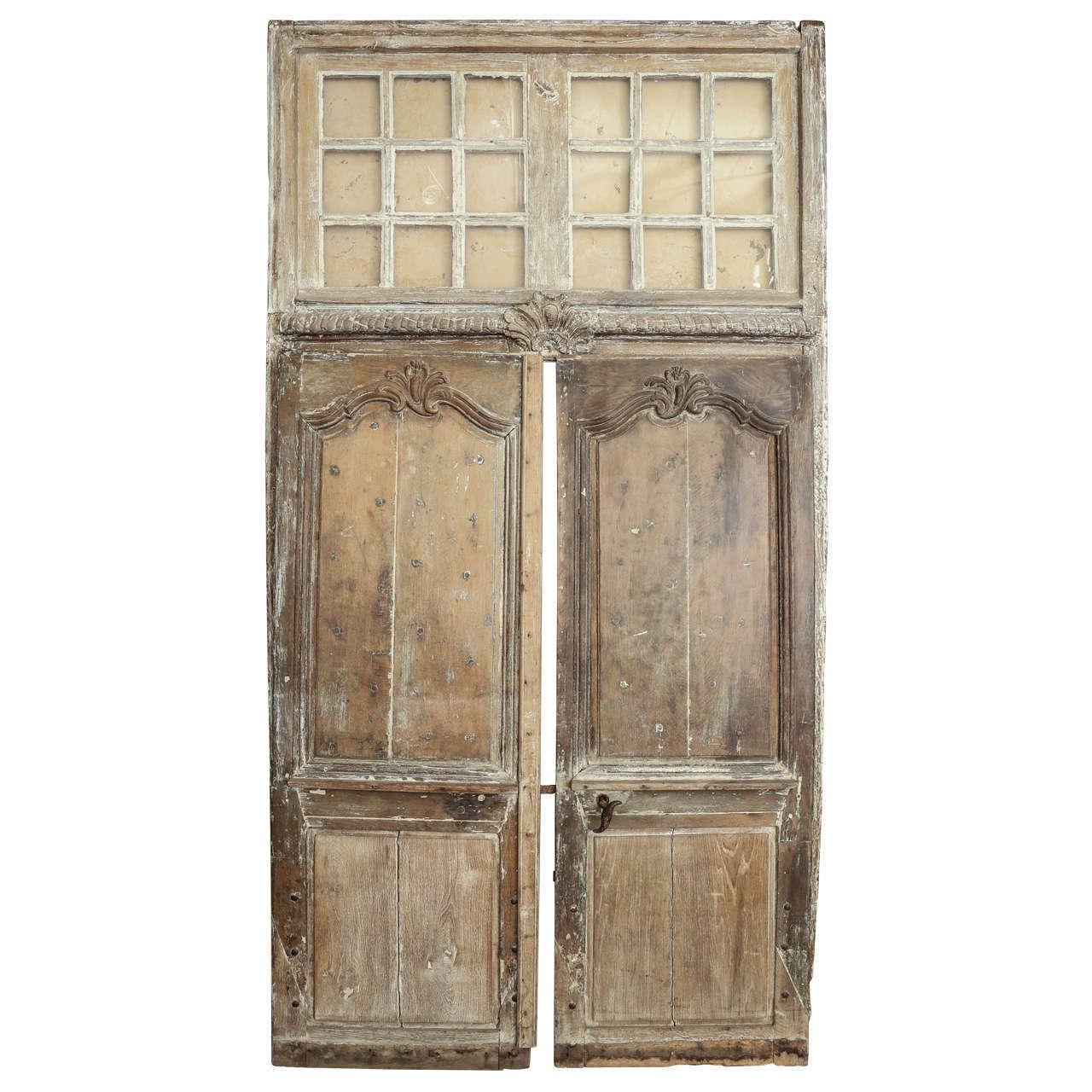 Large Pair of Transomed Louis XV Doors For Sale 3