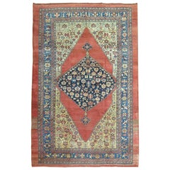 Antique Large Scale Tribal Persian Bidjar Room Size Rug