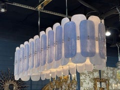 Large-Scale Two-Tone Murano Glass Oval Chandelier