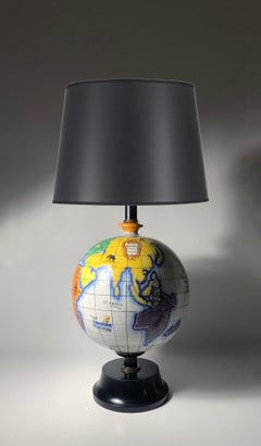 Large Scale Ugo Zaccagnini Ceramic Globe Lamp