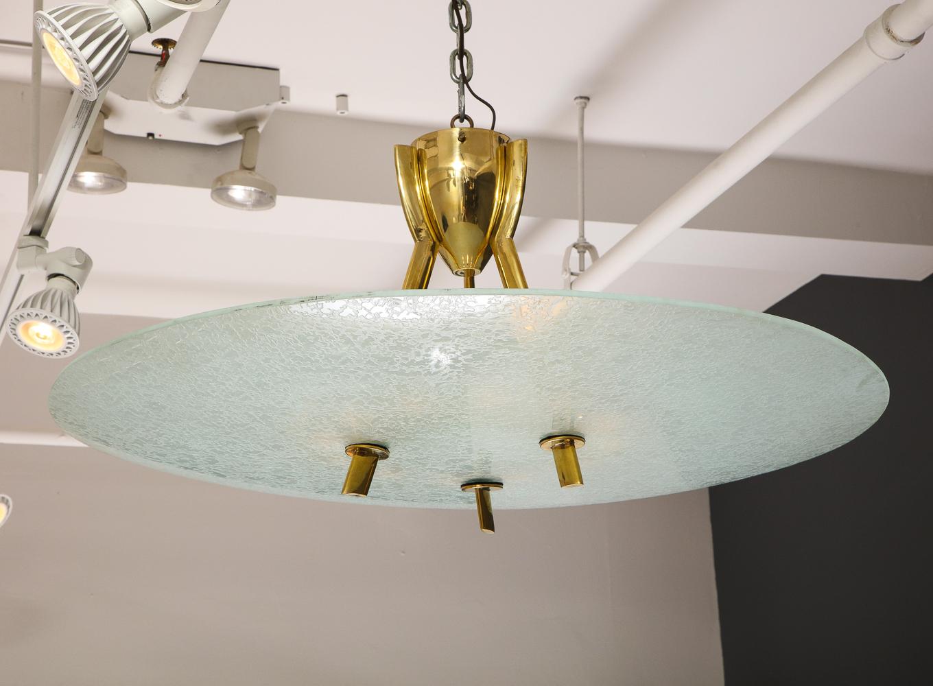 Hand-Crafted Large-Scale, Unique Ceiling Fixture Attributed to Erwin Burger