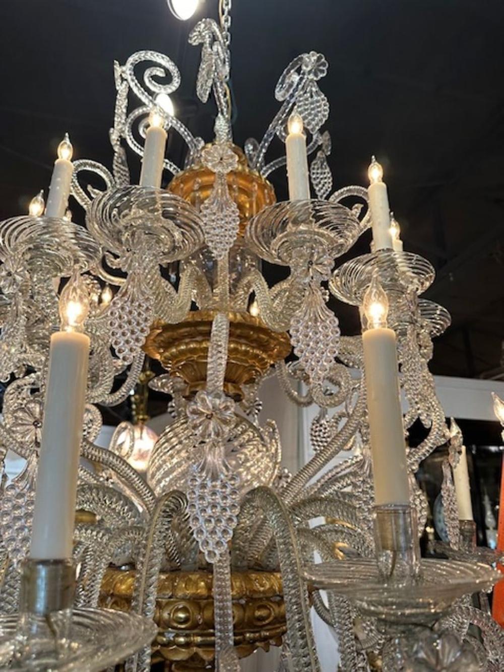 Lampadario in vetro veneziano di grandi dimensioni in vendita 5