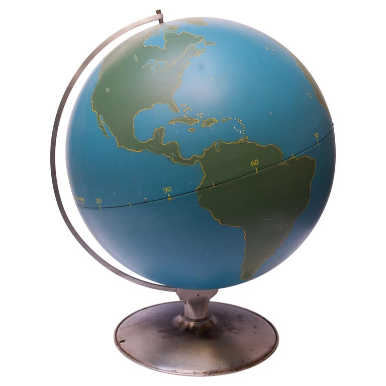 Large-Scale Vintage Military Globe / Activity Globe by A.J.