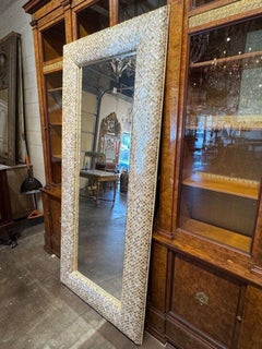 Large Scale Vintage Mother of Pearl Mirror