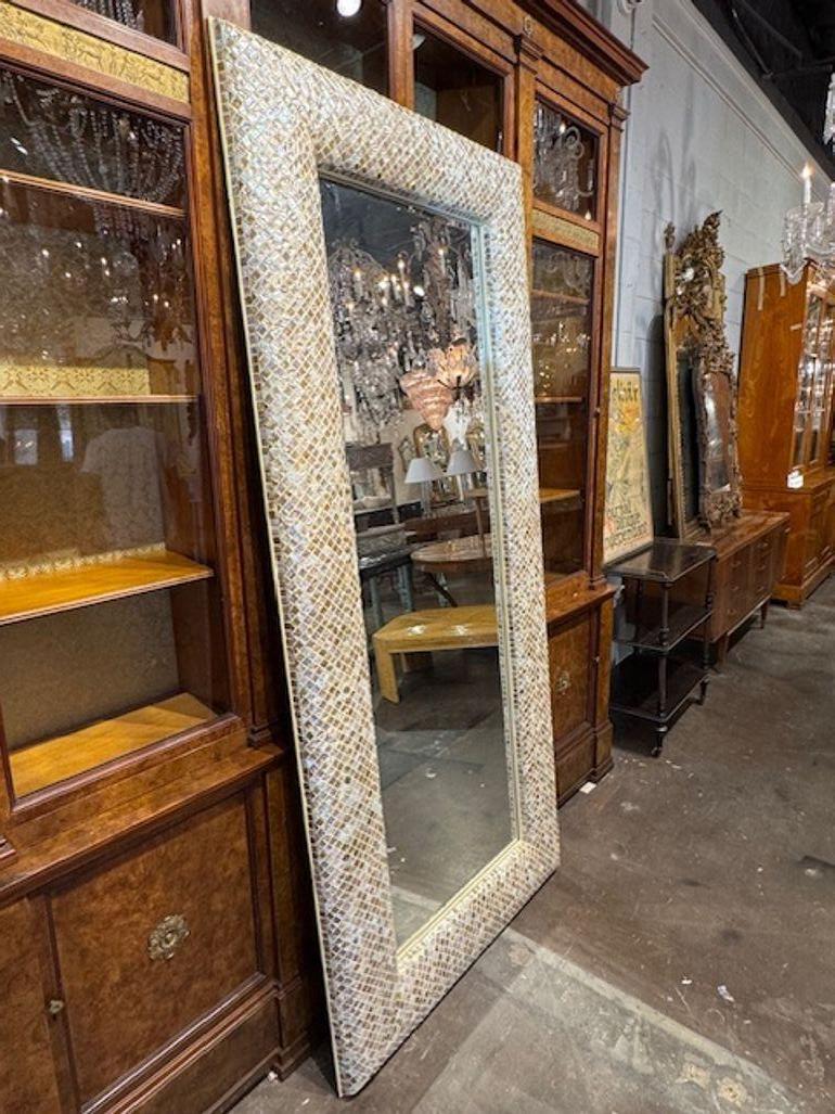 XX secolo Specchio vintage in madreperla di grandi dimensioni in vendita
