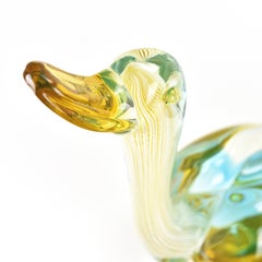 Large Scale Vintage Murano Glass Duck Bird Figurine Sculpture Dino Martens