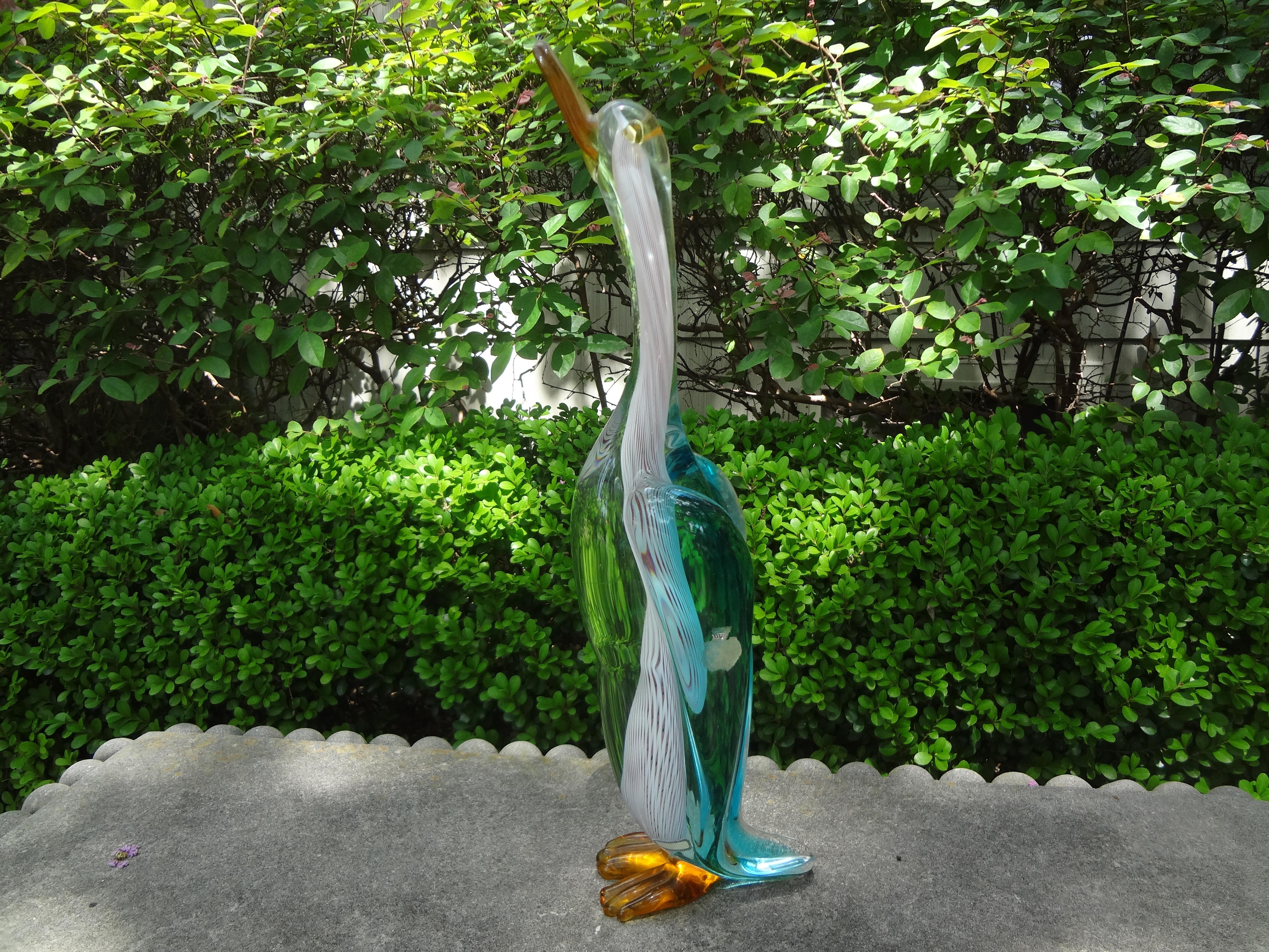 Italian Large Scale Vintage Murano Glass Duck