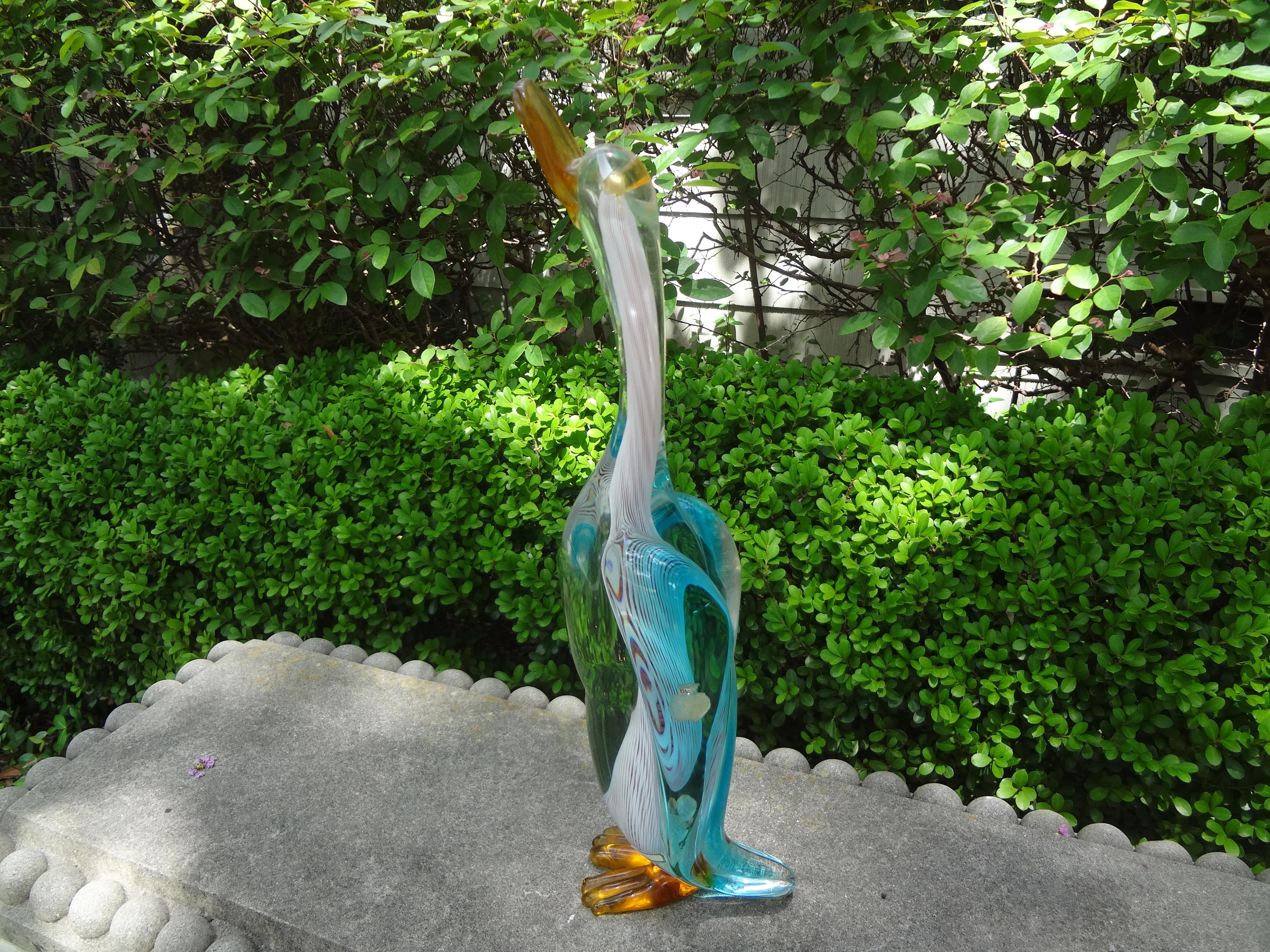 Mid-20th Century Large Scale Vintage Murano Glass Duck