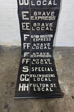 Large Scale Vintage New York City Bus or Subway Roll, Brooklyn-Queens , 8th ave