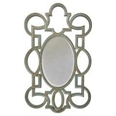 Large Scale Vintage Open Fretwork Framed Oval Mirror